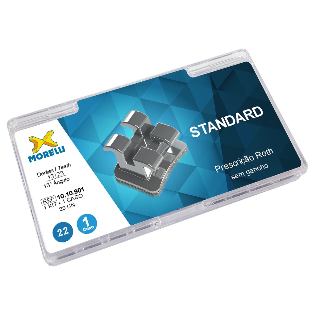 Brackets Metalico Roth Standard 0.22  Can. 13° Sin Hook 10.10.901