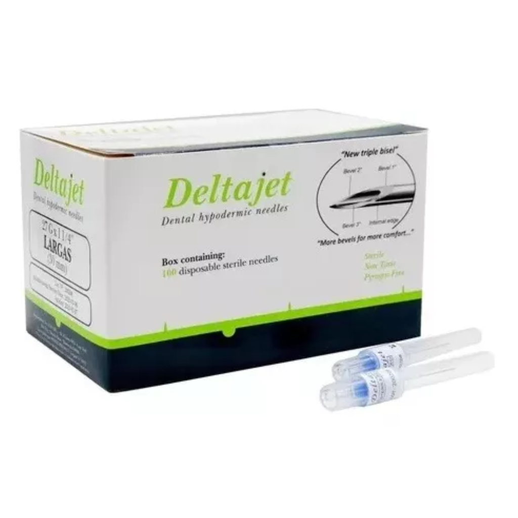 Agujas Descartables Dentales Caja X 100 Deltajet Para Carpule